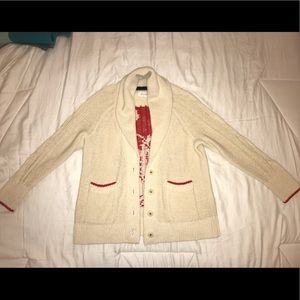 anthropologie lobster cardigan